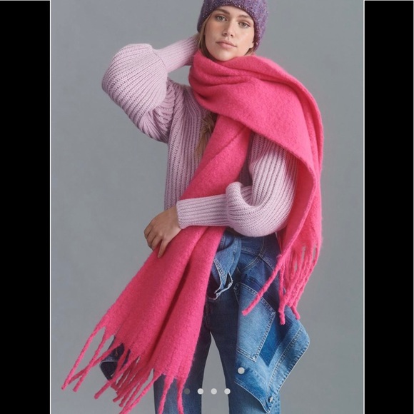 Anthropologie Fringed Wrap Scarf - Picture 2 of 6